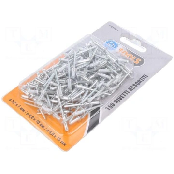 Rivets set | aluminium | 150pcs | 3.2x7mm,4x10mm,4