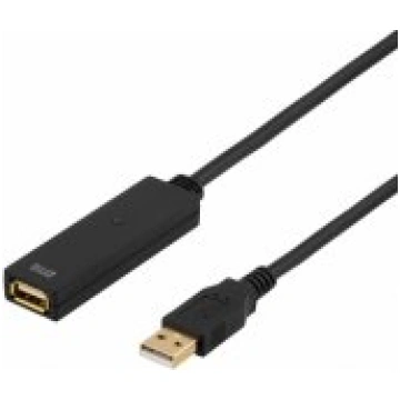 Deltaco USB 2.0 Extension Cable 15m aksesuārs USB2