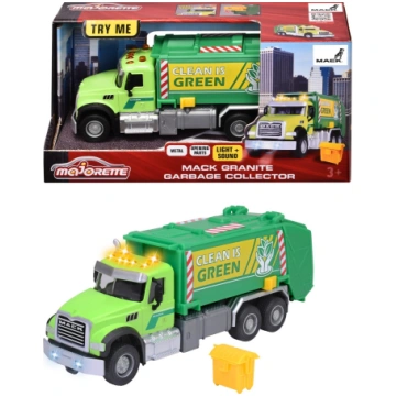 Majorette Mack Granite garbage truck, toy vehicle 