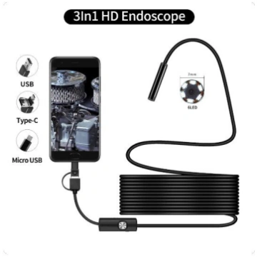 Endoskops - mini kamera, digitālā zonde tālrunim, 