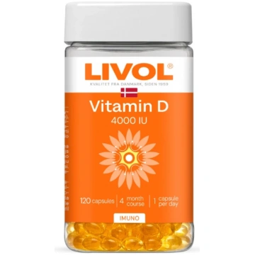 LIVOL Vitamīns D 4000 IU, 120 kapsulas