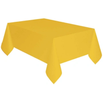 Plastmasas galdauts, 137x274 cm, dzeltens
