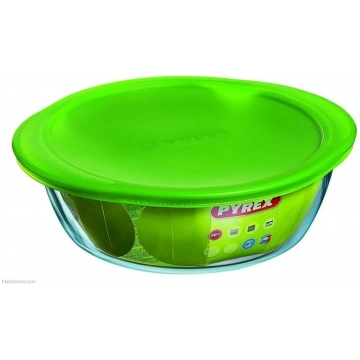 PYREX karstumizturīgs konteiners ar vāku, zaļš, 20