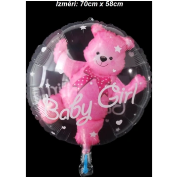Gaisa balons Baby Girl (mazā meitene) - Lācītis