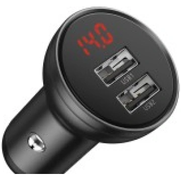 Baseus Digital Display 2xUSB 4.8A / 24W Car Charge