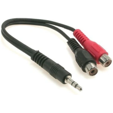 50600; Cable; Jack 3.5mm plug,RCA socket x2; 0.2m;