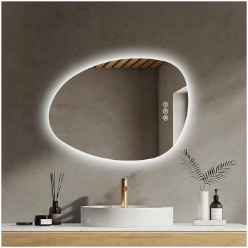 EMKE Bathroom Mirror with Lighting Asymmetrical LE
