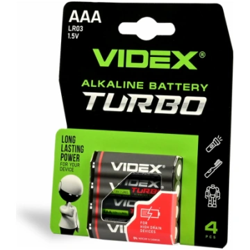 Baterijas VIDEX LR03T/AAA 4 gab