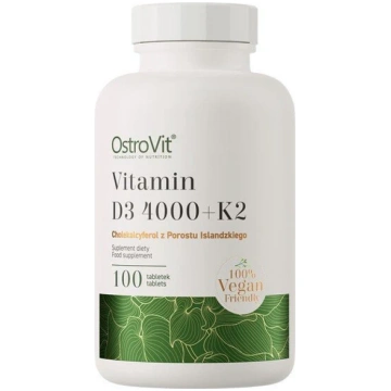 OstroVit Vitamīns D3 4000 + K2 Vegan - 100 tablete
