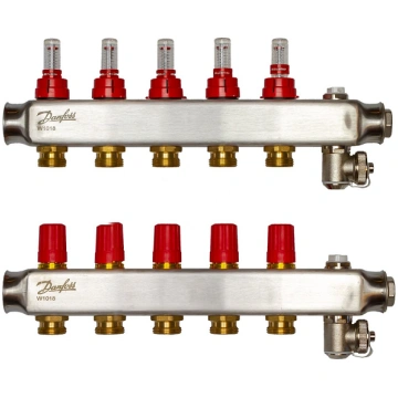 DANFOSS grīdas apkures kolektors ar plūsmas mērītā
