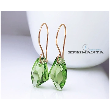 Bronzas Auskari ar Swarovski Kristāliem Eksimanta.