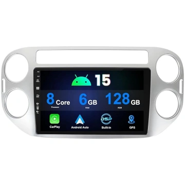 9 collu IPS 2 Din Android 14 auto radio VW Tiguan 