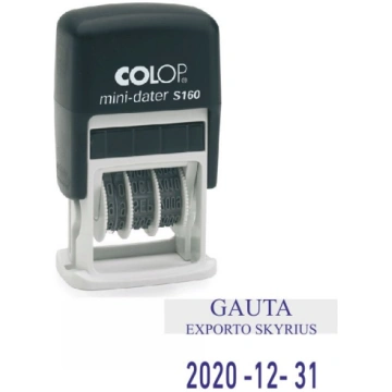 Zīmogs COLOP datumu numerators Mini-Dater S160 D16