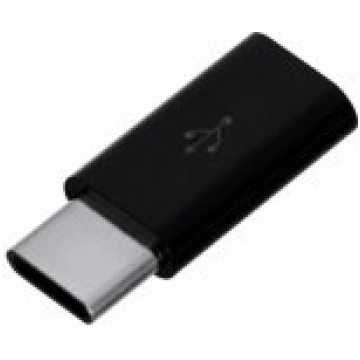 Savio Adapter Micro USB - USB Type-C Black AK-31/ 