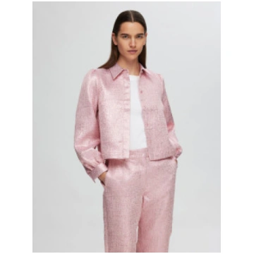 SELECTED FEMME Jacquards žakete-metāliski rozā krā