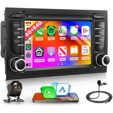 4G + 64G bezvadu Carplay Android auto radio priekš