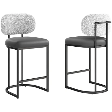 ALPHA HOME Set of 2 Bar Stools, Bistro Stools, Cou