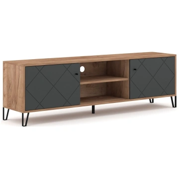 TV galds Bilbao BL02, grafīta krās./tabakas ozola 