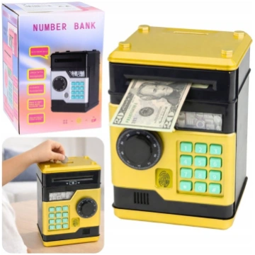 Bankomat Seifs Elektronisks Krājkaste Gaismas Skaņ
