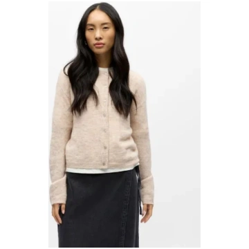 Object Alpaca Wool Blend Knitted Cardigan - Humus: