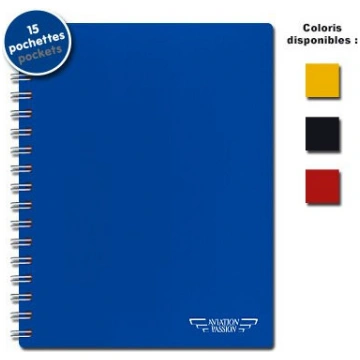 Protect'Doc 15 pochettes bleu - Aviation Pass
