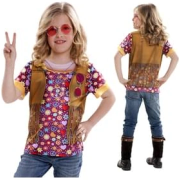 Meitenes puķu jauda Hippy T-krekls