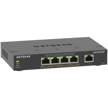 NETGEAR 5-Port Gigabit Ethernet PoE+ Switch (GS305
