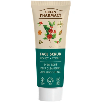 GREEN PHARMACY Medus-kafijas sejas skrubis, 75 ml