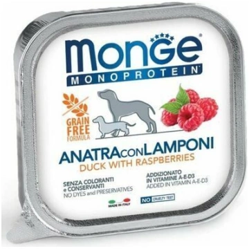 Monge Monoproteinic Fruits Pate duck with raspberr