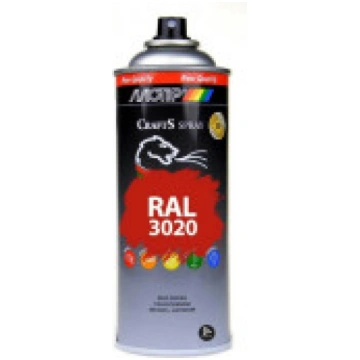 aerosols Crafts RAL 3020 Sarkans 400ml, Motip 1606
