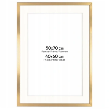 Zelta rāmis fotogrāfijām HEN PASS Z 50x70 cm ar pa