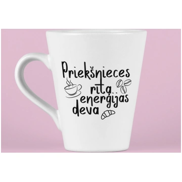 Latte krūze "Priekšnieces rīta enerģijas deva"