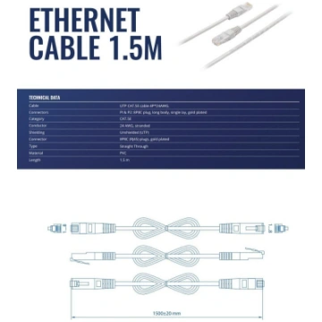 PATCH CABLE ETHERNET/1.5M PR2LA15B TELTONIKA