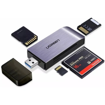 Kārtridera UGREEN 50541 USB 3.0 SD, microSD, CF un