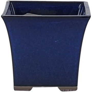 6" Glazed Blue Semi Cascade Square Japanese Produc