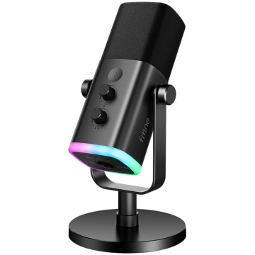 Fifine AM8 dynamic microphone with stand (black) |