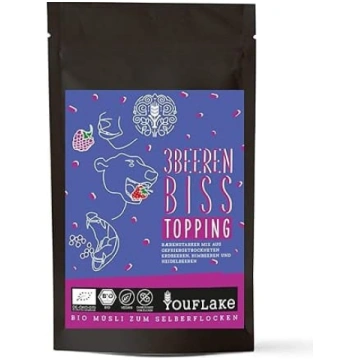 YouFlake musli pārslas (bioloģiskas) 3BERRIES BISS
