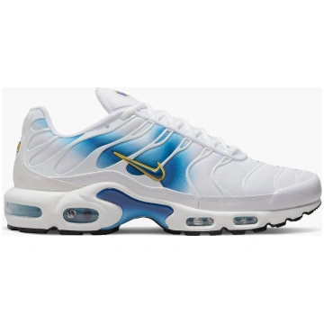 NIKE AIR MAX PLUS SPRAY PAINT SWOOSH WHITE BLUE - 