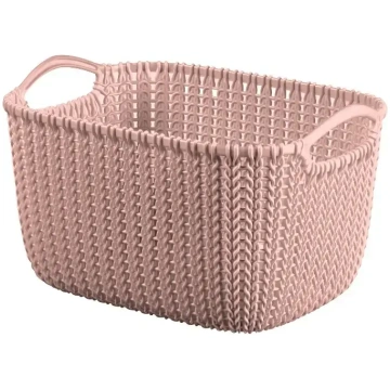 Curver Basket Knit S rectangle 8L 30x22x17cm pink 