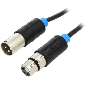 Cable; XLR male 3pin,XLR female 3pin; 1.5m; black;