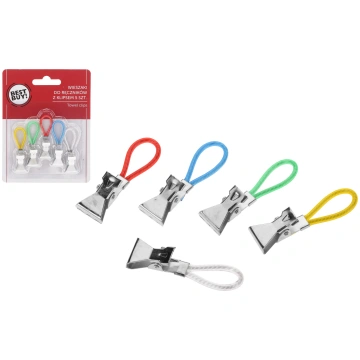 Klips Towel clips, 5 gab., (krāsa/dizains tiek izv