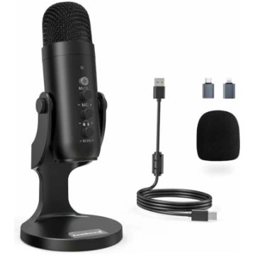 ZEALSOUND USB mikrofons, kondensatora mikrofonu da