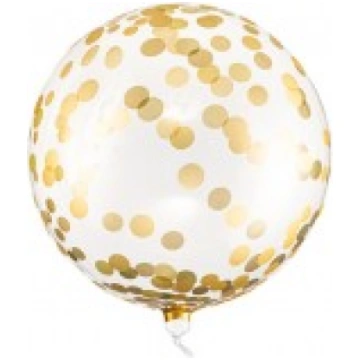 Folijas balons Konfeti - Zelta konfeti, 40cm, bumb