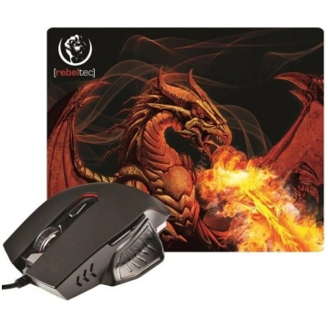 Rebeltec mouse + mouse pad RED DRAGON