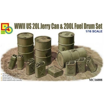 WWII US 20L Jerry Can & 200L Fuel Drum Set Classy 