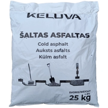 Asfalts, remonta, melna krās., 25 kg