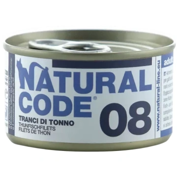 Natural Code 08 Tunča šķēles 85g konservi kaķiem B