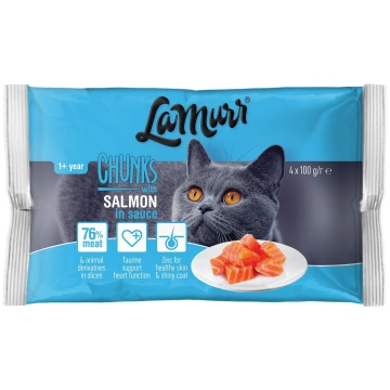CANNED FOOD FOR CATS LAMURR SALM SAUCE4X