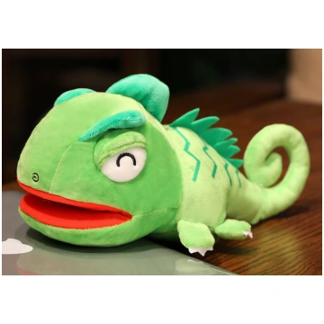 Plush Green Dragon Mascot Puppet 30 cm