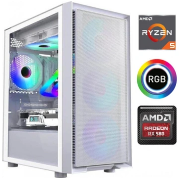 Dators Ryzen 5 5500 16GB 256GB SSD 2TB HDD RX 580 